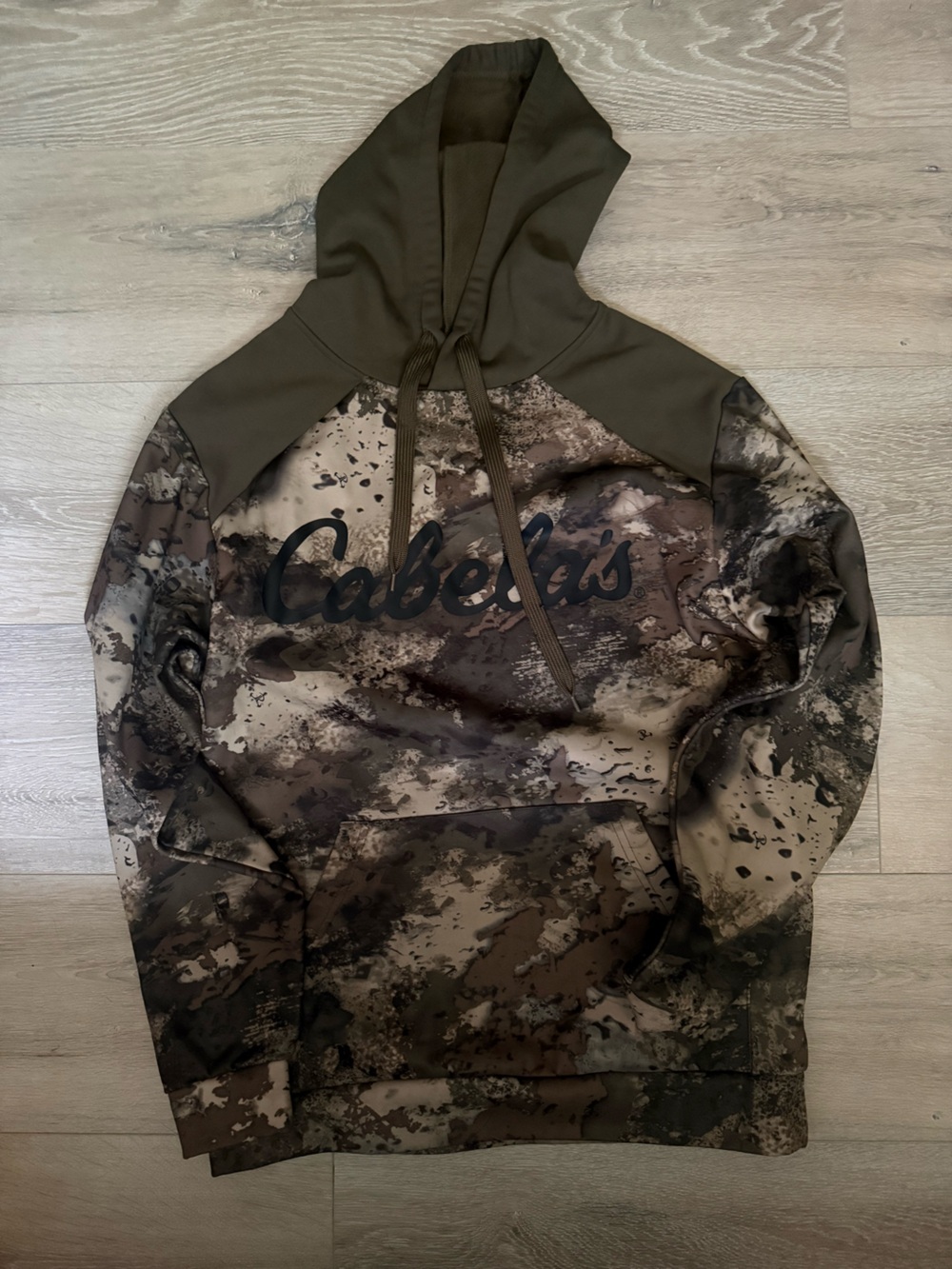 Cabela's Men’s Brown Olive Camo Pullover Hoodie Jacket